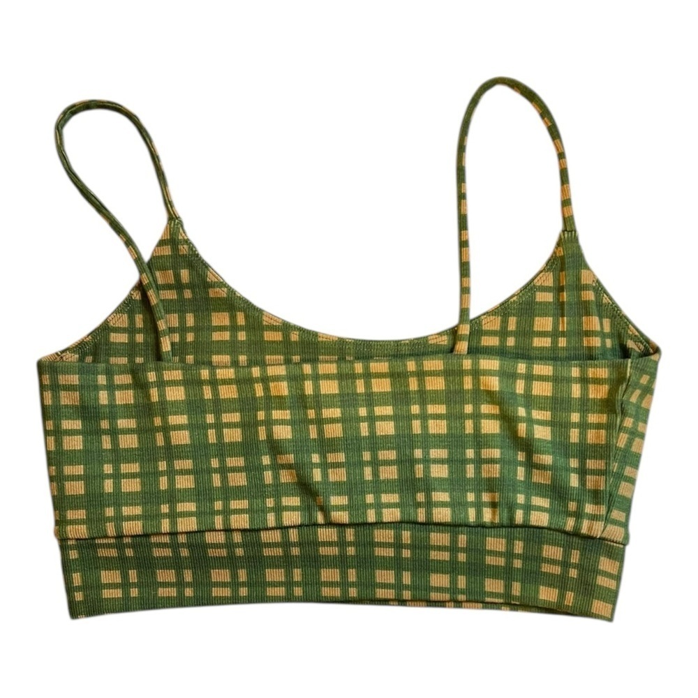 Tribe Kelley Set Ribbed Flare Leggings & Bra Set – Town Plaid – XL - Picture 6 of 7